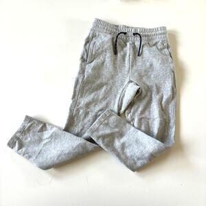 Gap Fit Boys Medium Joggers Pants Gray Drawstring Athletic Athleisure Sweat